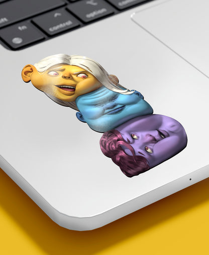 3 HEADS - Sticker